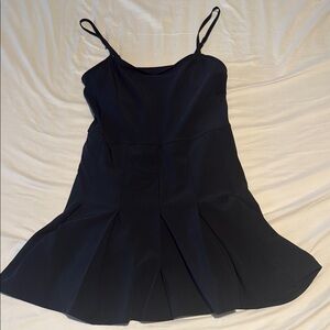 Abercrombie Black Pleated A-Line Tennis Slip Dress